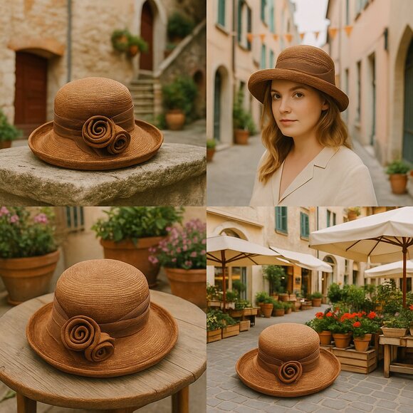 Vintage Betmar New York Straw Hat – Quiet Luxury Autumn Edit – Timeless Boutique - Picture 2 of 16